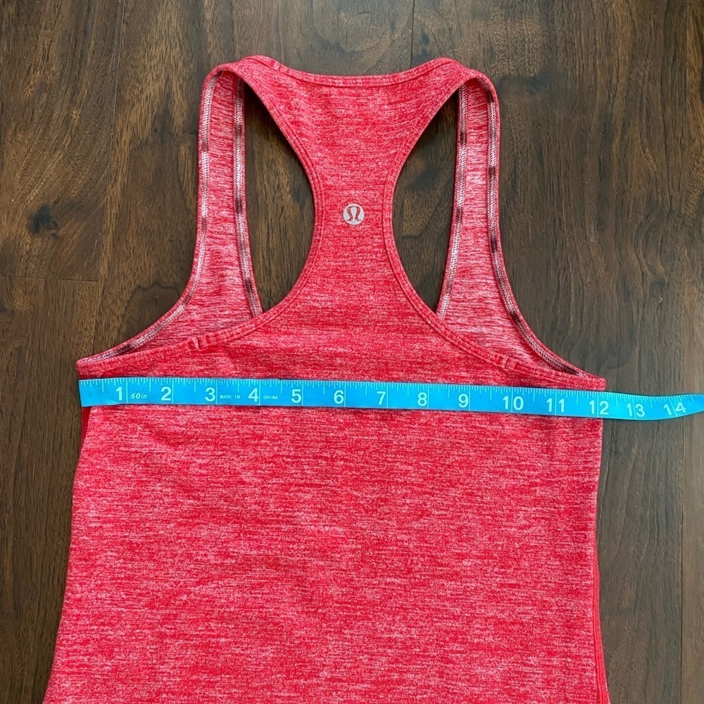 Lululemon Cool Racerback Heathered Red Size 2 - Picture 4 of 5